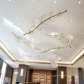 2021 Новый дизайн потолка отеля Leaf Luxury Chandelier